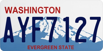 WA license plate AYF7127