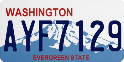 WA license plate AYF7129