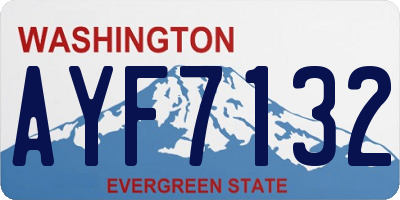 WA license plate AYF7132