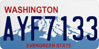 WA license plate AYF7133