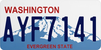 WA license plate AYF7141