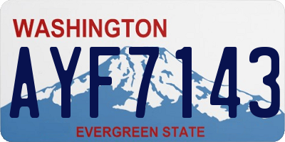 WA license plate AYF7143
