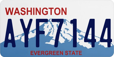 WA license plate AYF7144