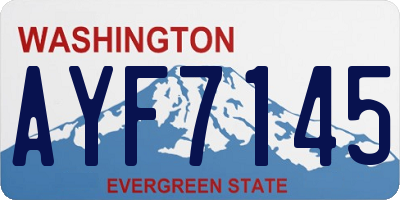 WA license plate AYF7145