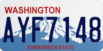 WA license plate AYF7148