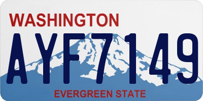 WA license plate AYF7149