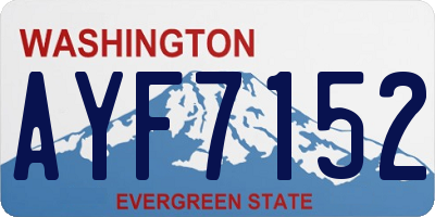 WA license plate AYF7152