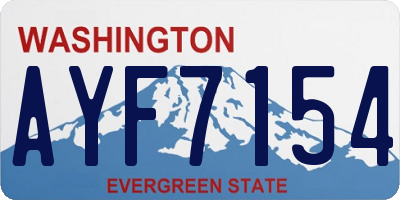 WA license plate AYF7154