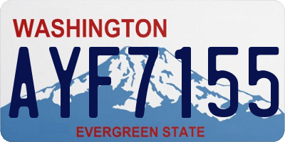 WA license plate AYF7155