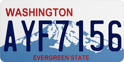 WA license plate AYF7156