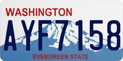 WA license plate AYF7158