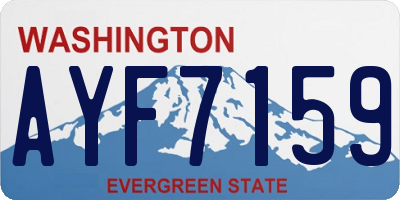WA license plate AYF7159