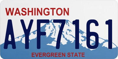 WA license plate AYF7161