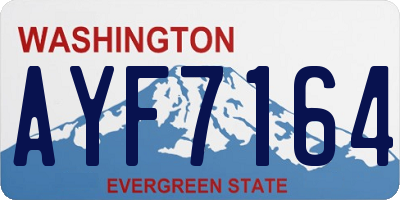WA license plate AYF7164
