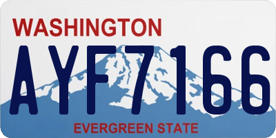 WA license plate AYF7166