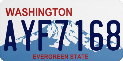 WA license plate AYF7168