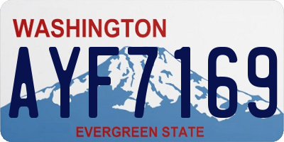WA license plate AYF7169