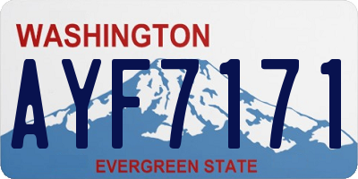 WA license plate AYF7171