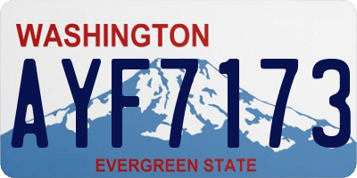 WA license plate AYF7173