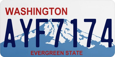 WA license plate AYF7174
