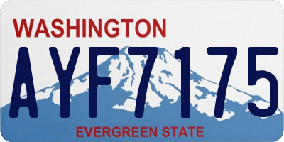 WA license plate AYF7175
