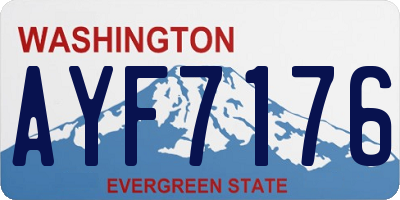WA license plate AYF7176