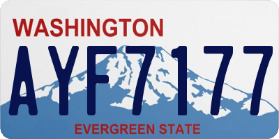 WA license plate AYF7177