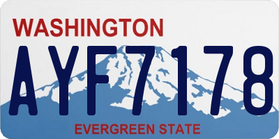 WA license plate AYF7178