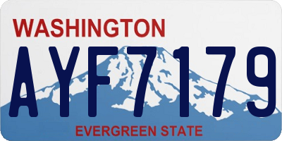 WA license plate AYF7179