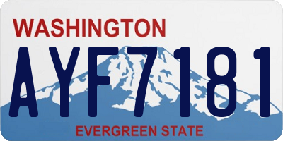 WA license plate AYF7181