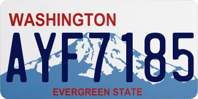 WA license plate AYF7185