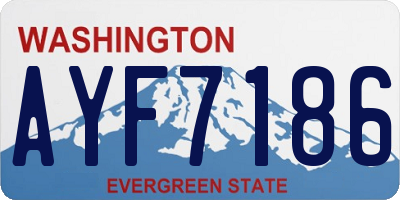 WA license plate AYF7186