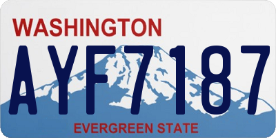 WA license plate AYF7187