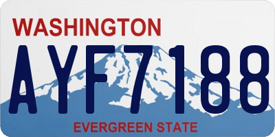 WA license plate AYF7188