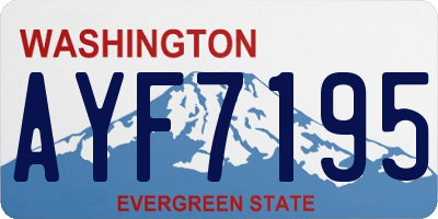 WA license plate AYF7195