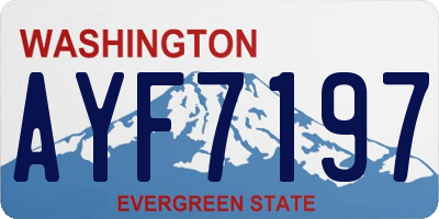 WA license plate AYF7197