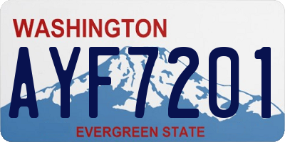 WA license plate AYF7201