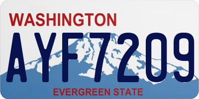 WA license plate AYF7209
