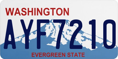 WA license plate AYF7210