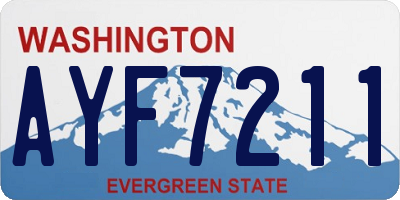 WA license plate AYF7211