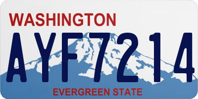 WA license plate AYF7214