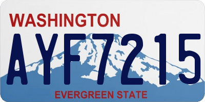 WA license plate AYF7215