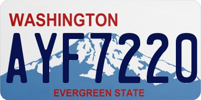 WA license plate AYF7220