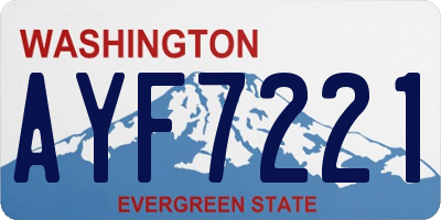 WA license plate AYF7221