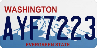 WA license plate AYF7223