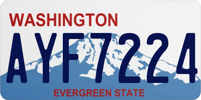 WA license plate AYF7224
