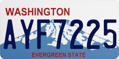 WA license plate AYF7225