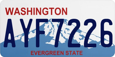 WA license plate AYF7226