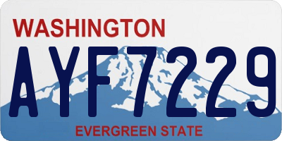 WA license plate AYF7229