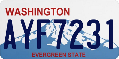 WA license plate AYF7231